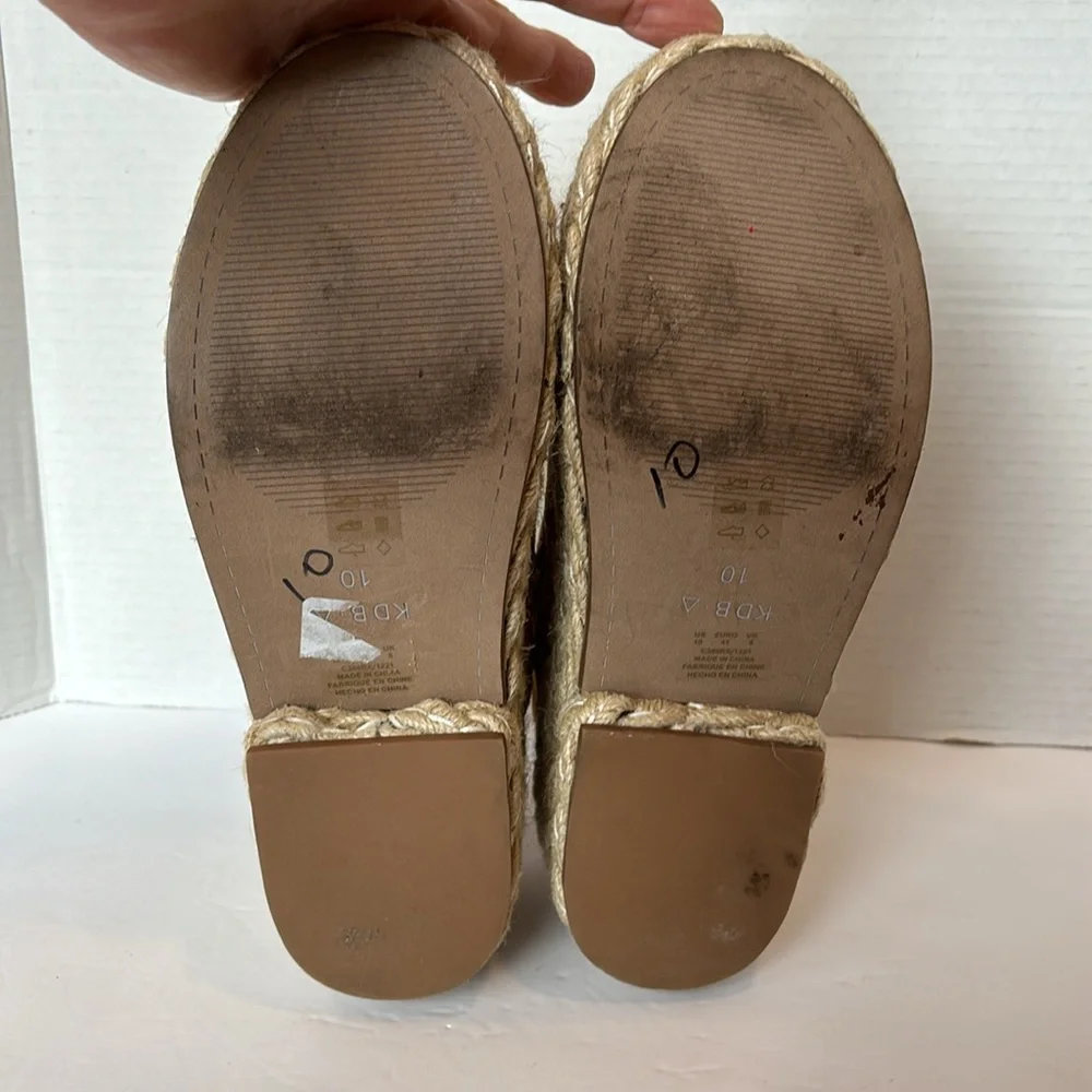 Kelsi Dagger Mustard Yellow Espadrille Wedge Sandals